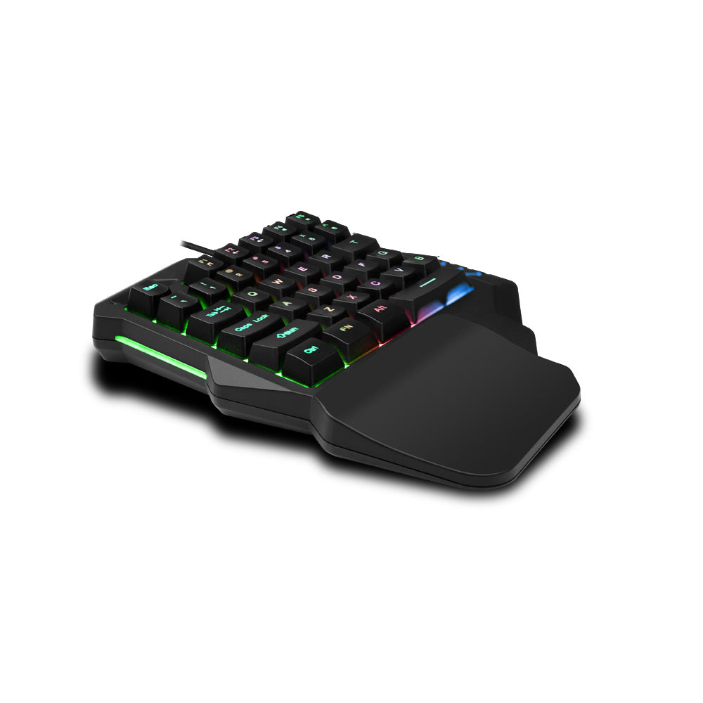 61 key RGB game wired keyboard mouse suit colorful MINI non-mechanical film black and white computer keyboard