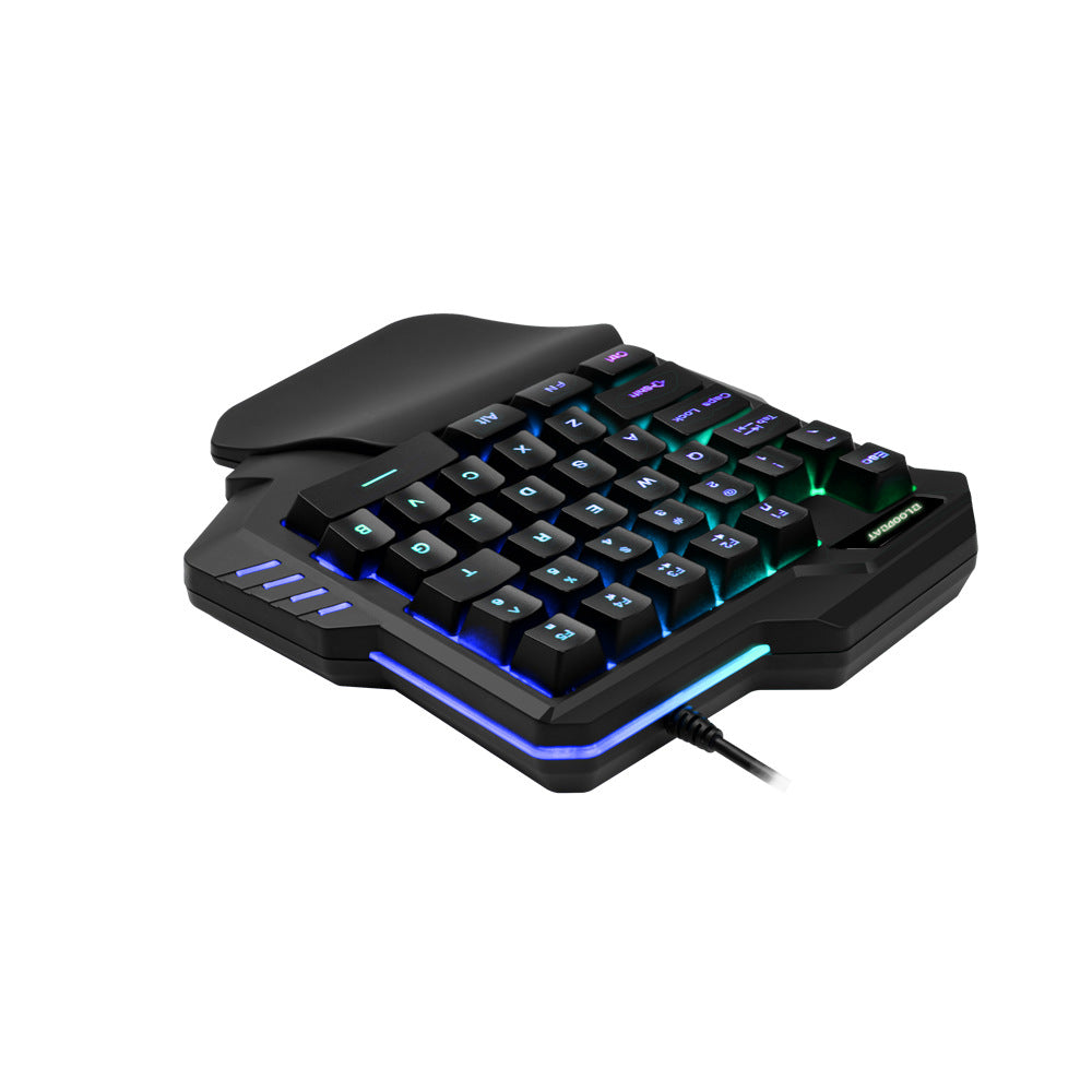 61 key RGB game wired keyboard mouse suit colorful MINI non-mechanical film black and white computer keyboard