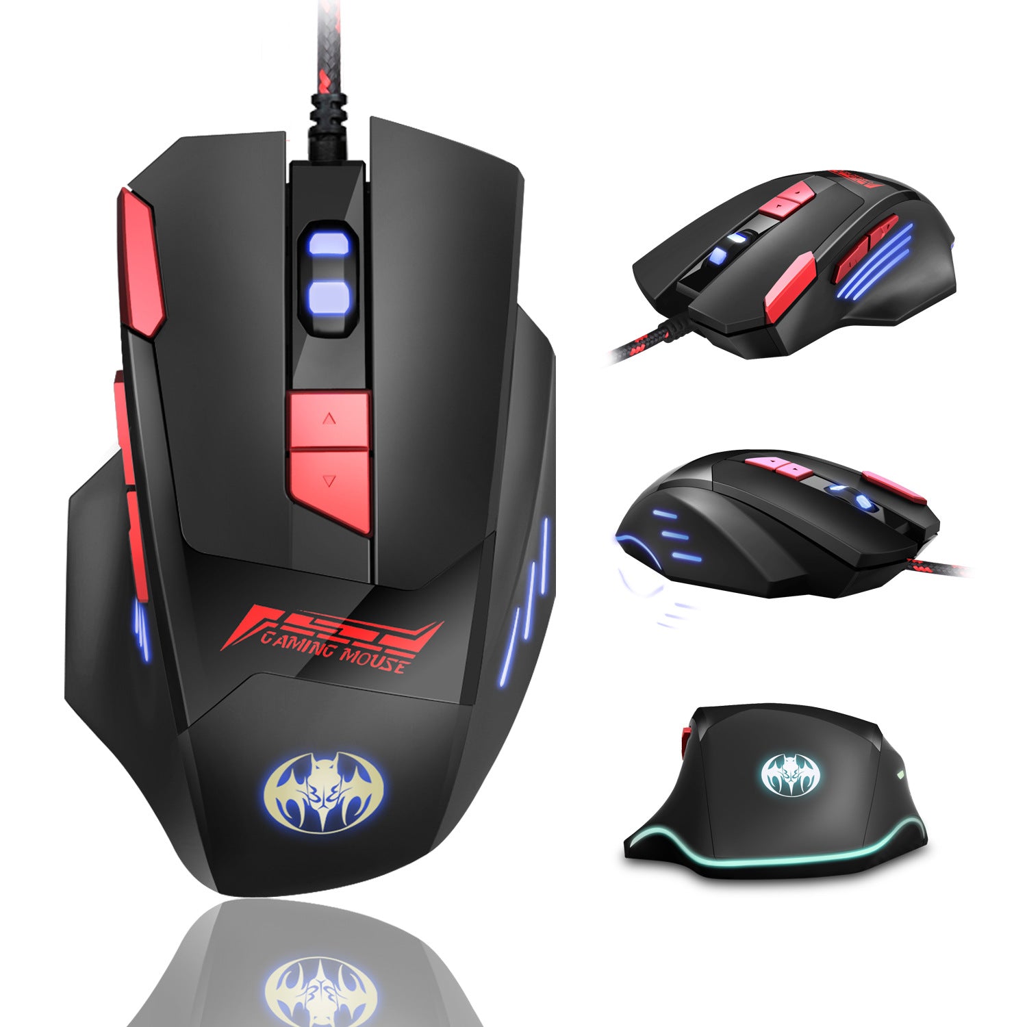 61 key RGB game wired keyboard mouse suit colorful MINI non-mechanical film black and white computer keyboard