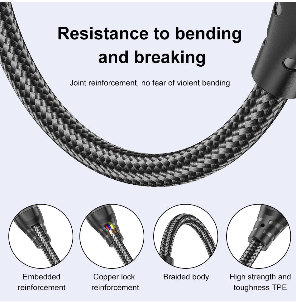 USLION Cross-border New 240W Magnetic Suction Data Line USB-C to C Notebook Computer Mobile Phone PD Fast Charge 5A