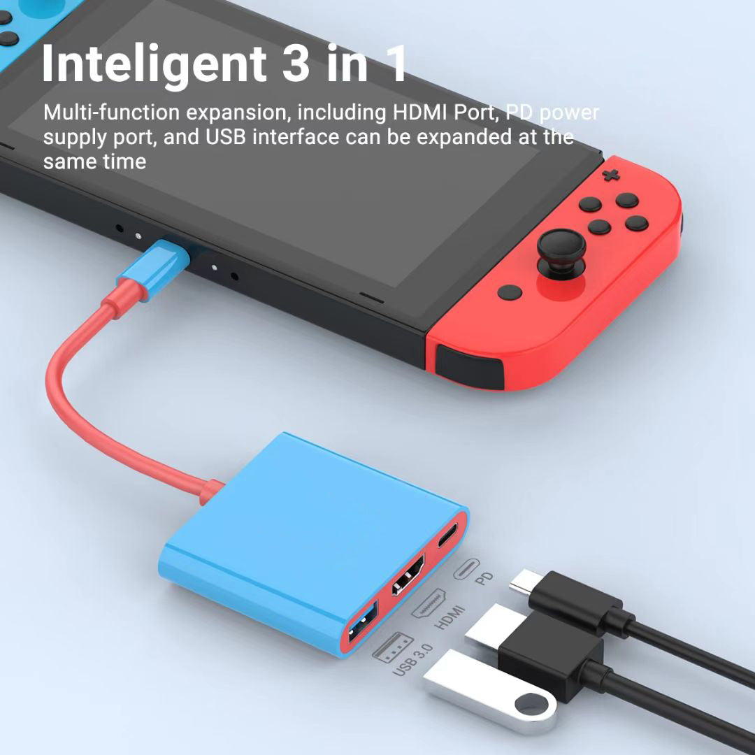 Switch Three-In-One Typec Docking Station Mobile Phone Tablet Computer Game Console USB Converter 3-in-1 Docking Station