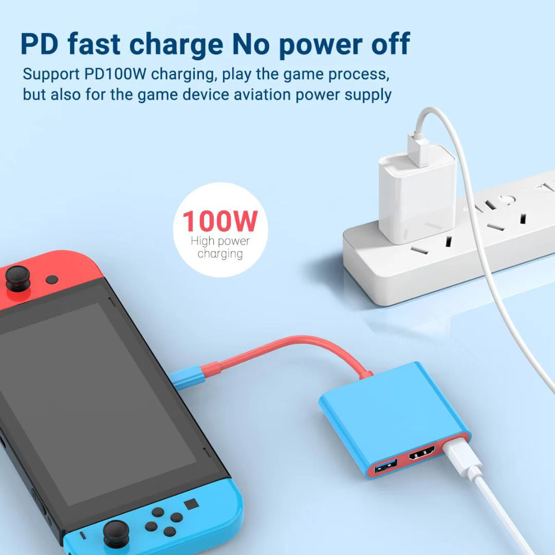 Switch Three-In-One Typec Docking Station Mobile Phone Tablet Computer Game Console USB Converter 3-in-1 Docking Station