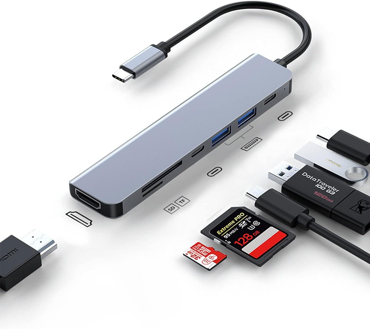 typec five-in-one expansion dock mobile phone tablet computer converter game machine hdmi docking station usb hub