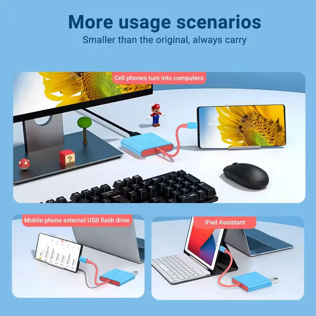 Switch Three-In-One Typec Docking Station Mobile Phone Tablet Computer Game Console USB Converter 3-in-1 Docking Station