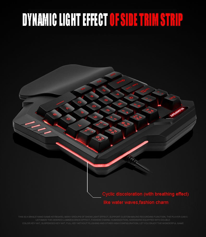 61 key RGB game wired keyboard mouse suit colorful MINI non-mechanical film black and white computer keyboard