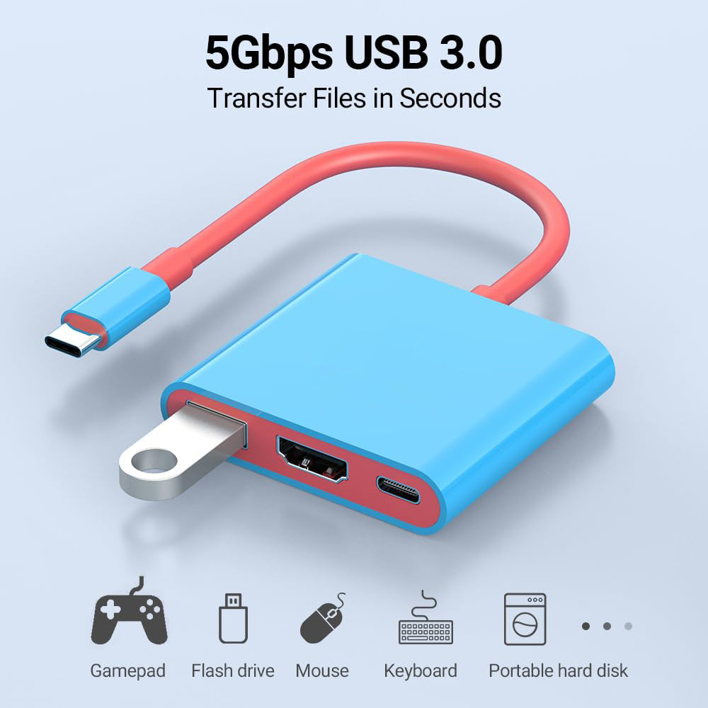Switch Three-In-One Typec Docking Station Mobile Phone Tablet Computer Game Console USB Converter 3-in-1 Docking Station