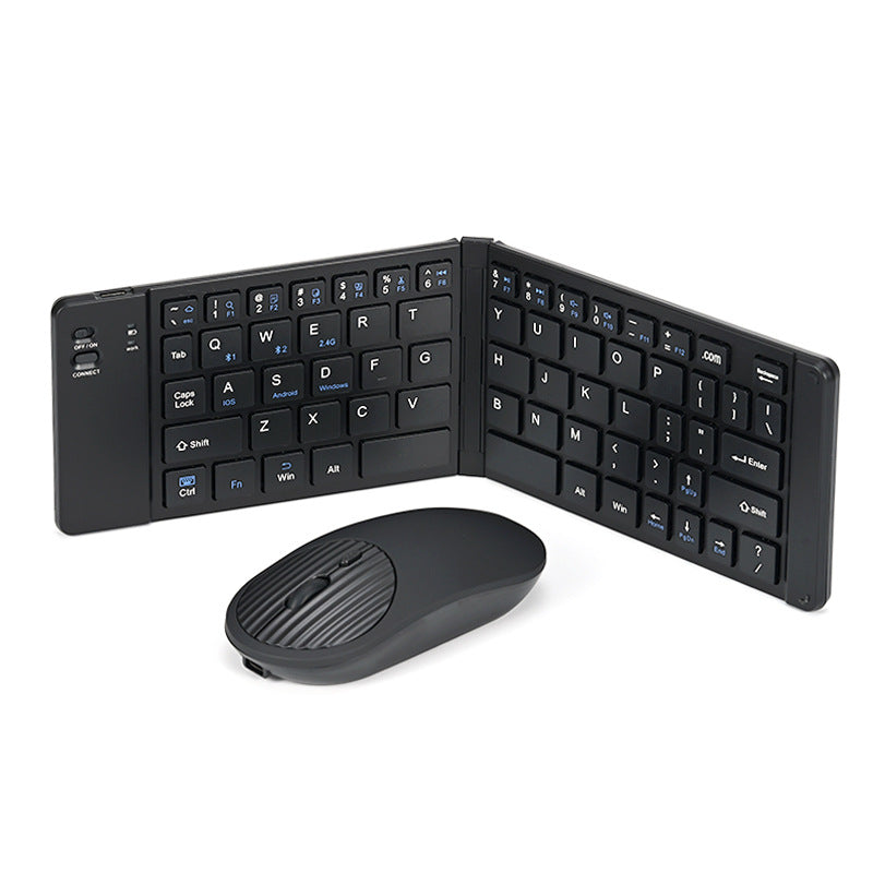 Wireless keyboard and mouse suit Bluetooth folding keyboard for mobile phone tablet laptop desktop computer built-in charging