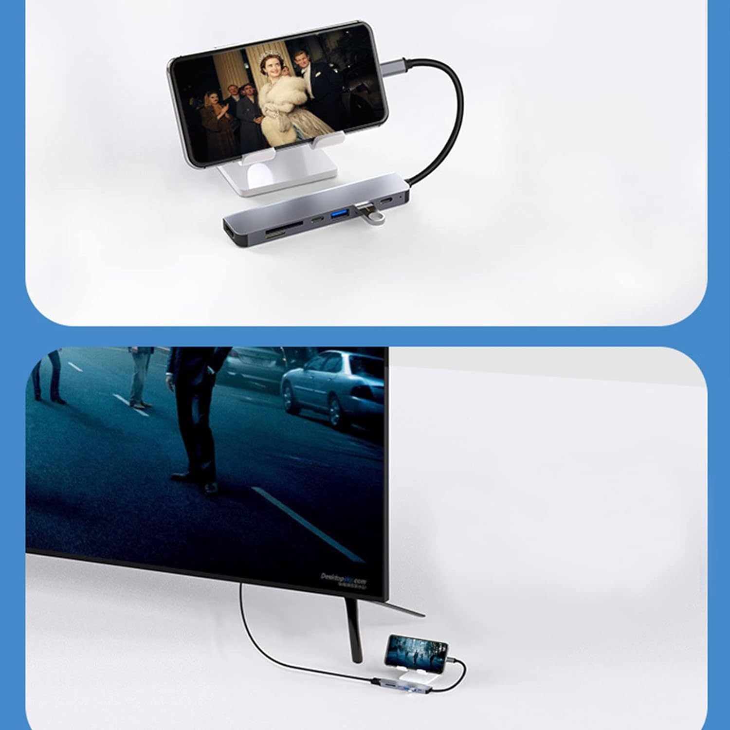 typec docking station hd4K mobile phone tablet computer switch game machine multi-function usb seven-in-one docking station