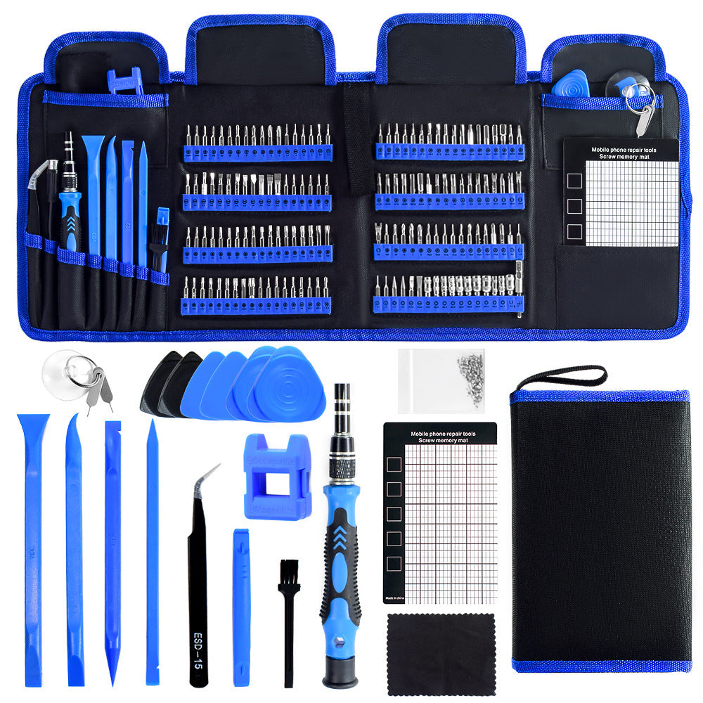 168-in-1 screwdriver suit mobile phone computer disassembly tool canvas portable household repair multi-purpose screwdriver