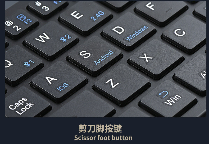 Wireless keyboard and mouse suit Bluetooth folding keyboard for mobile phone tablet laptop desktop computer built-in charging