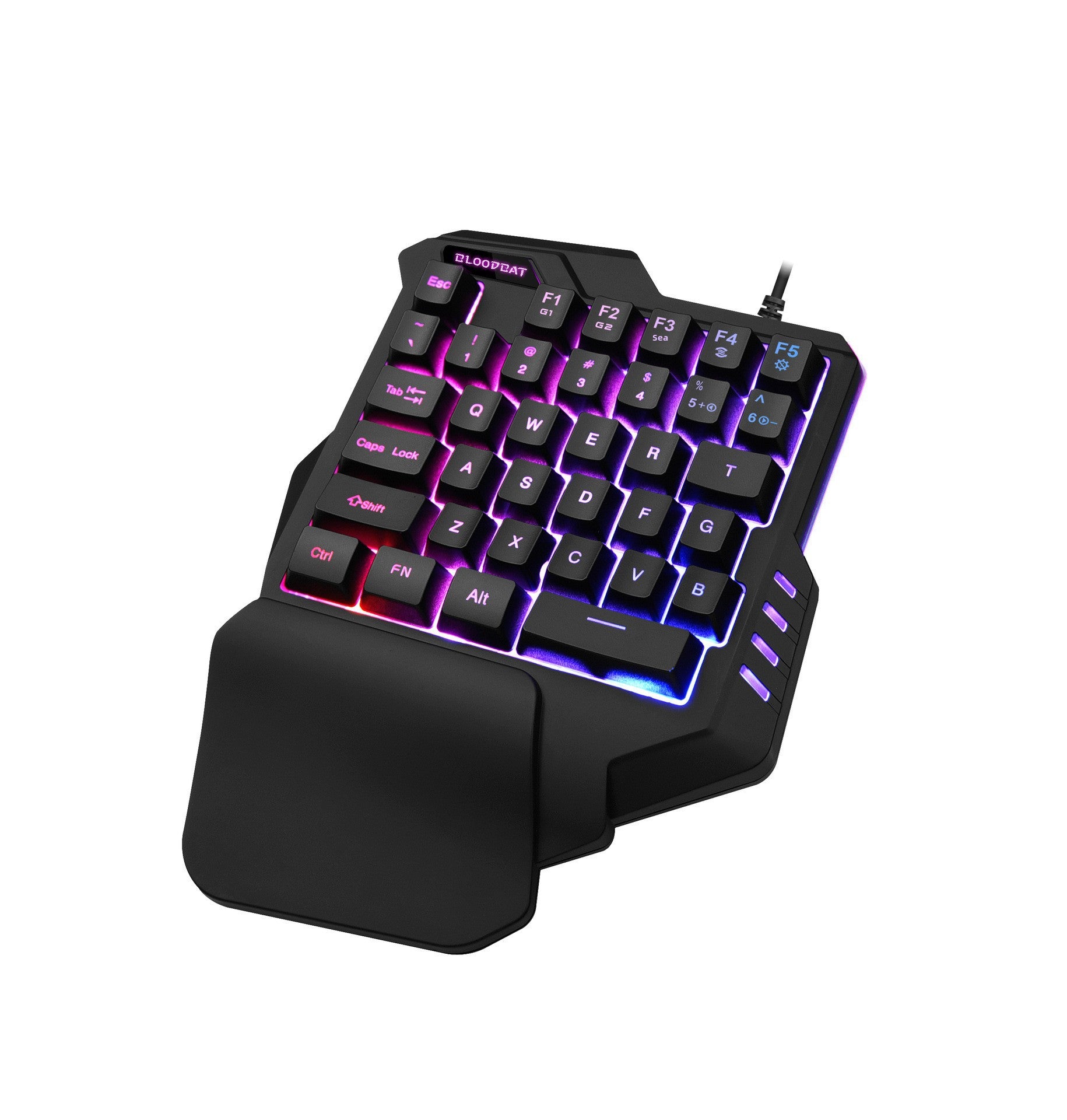 61 key RGB game wired keyboard mouse suit colorful MINI non-mechanical film black and white computer keyboard